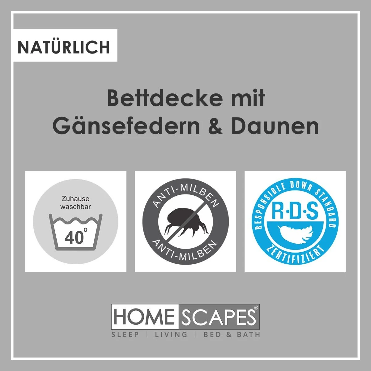 Leichte Sommerbettdecke Wärmeklasse 2, Federbettdecke Mit Gänsefedern Und -Daunen 5 Leichte Sommerbettdecke Wärmeklasse 2, Federbettdecke Mit Gänsefedern Und -Daunen – Bild 5