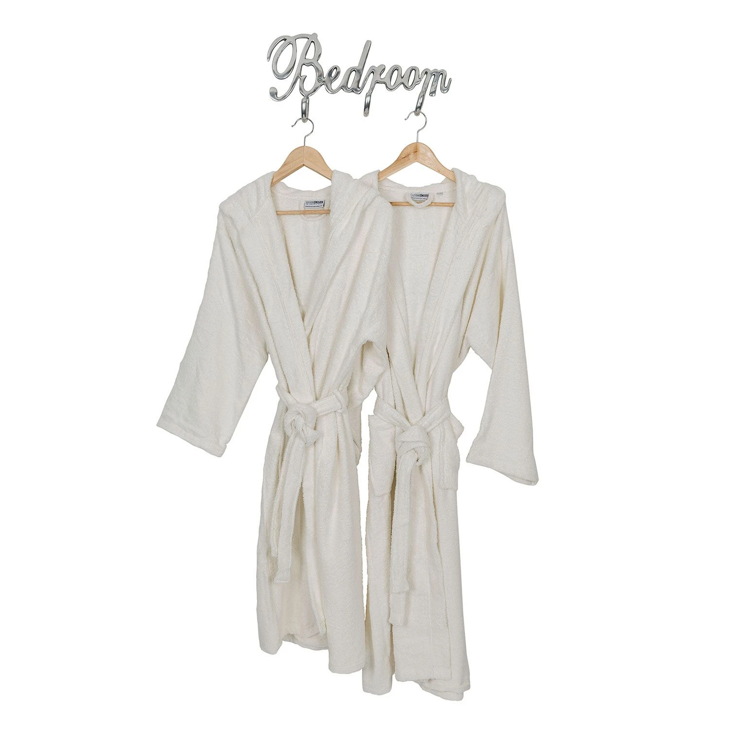 Cremeweißer Frotté-Bademantel Mit Kapuze 7 Cremeweißer Frotté-Bademantel Mit Kapuze – Bild 7