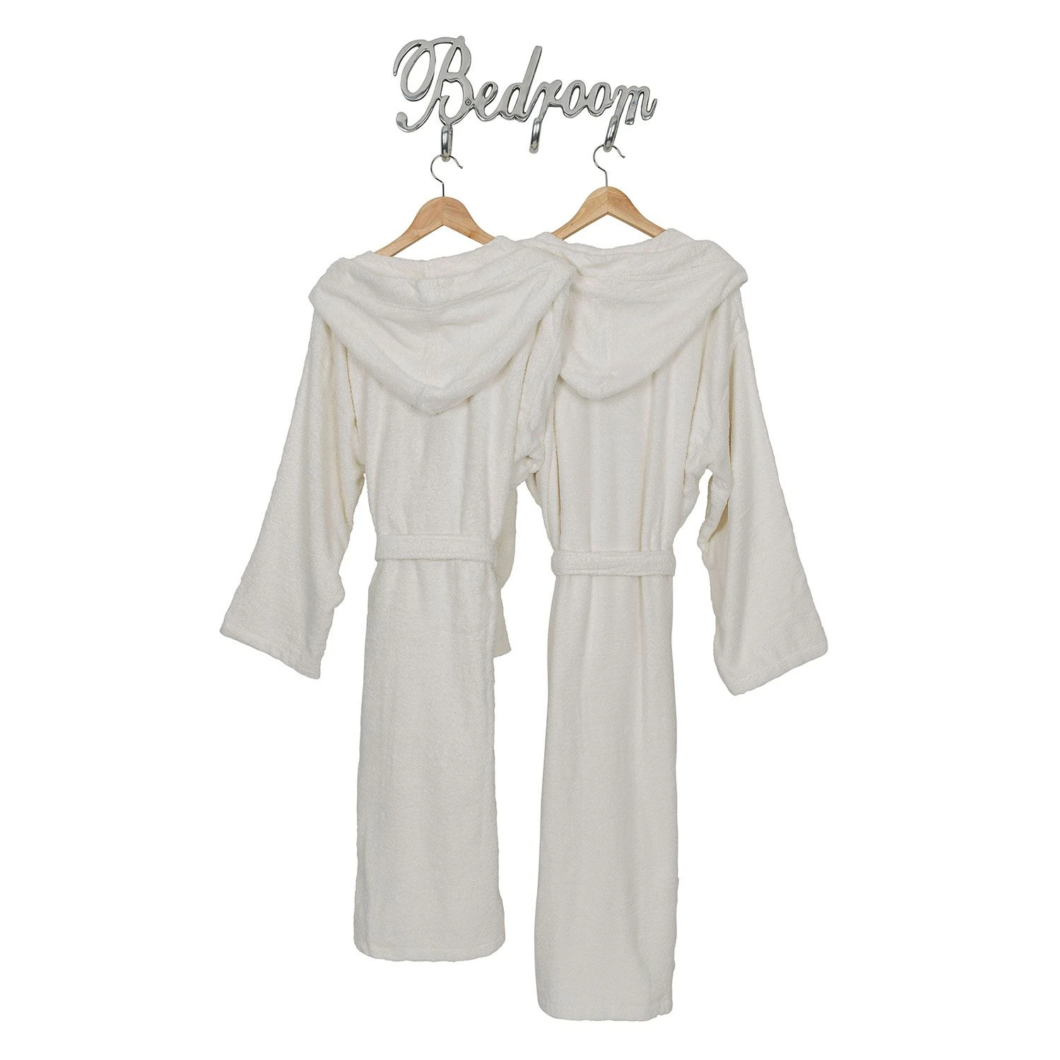 Cremeweißer Frotté-Bademantel Mit Kapuze 8 Cremeweißer Frotté-Bademantel Mit Kapuze – Bild 8