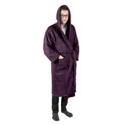 Violetter Frotté-Bademantel Mit Kapuze -Homescapes Sale Haus httpsimages.vikkit.co .ukamazon newbathbathrobesnew imgbt1255bt1255 5