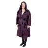Violetter Frotté-Bademantel Mit Kapuze