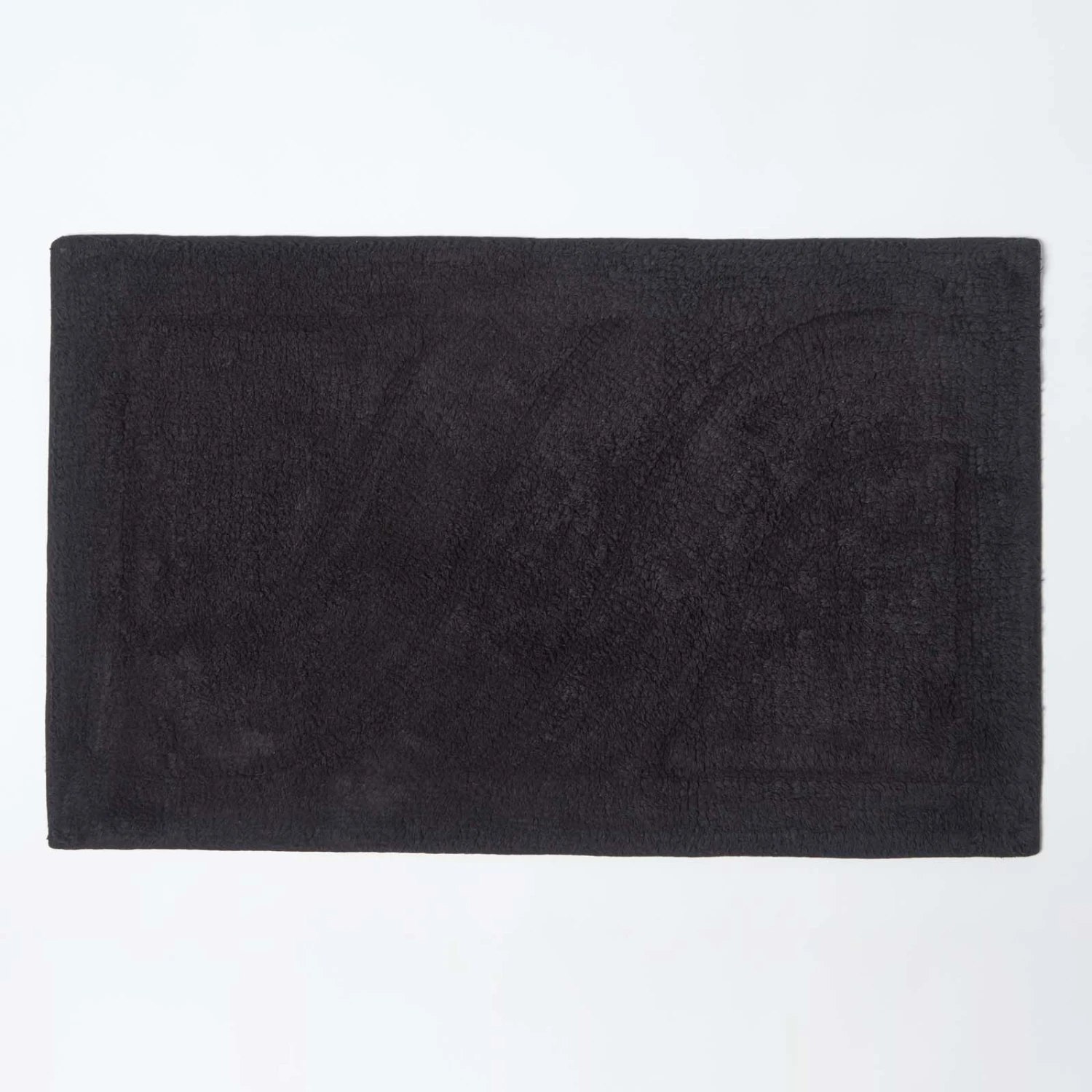 2 Teiliges Luxus Badematten Set 100% Baumwolle Schwarz 2 2 Teiliges Luxus Badematten Set 100% Baumwolle Schwarz – Bild 2