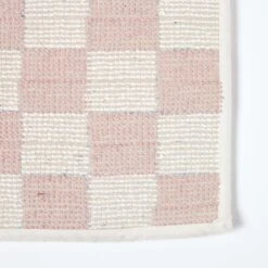 Karierte Rutschfeste Badematte 100% Baumwolle, Altrosa Und Weiß 8 Karierte Rutschfeste Badematte 100% Baumwolle, Altrosa Und Weiß -Homescapes Sale Haus httpsimages.vikkit.co .ukhomescapesbathbath matsbt13404 bt1340 pink white check 100 cotton non slip bath mat