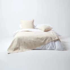 Tagesdecke Rajput, 100% Baumwolle, Natur, 255 X 360 Cm