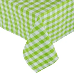 Grün Karierte Tischdecke Aus 100% Baumwolle