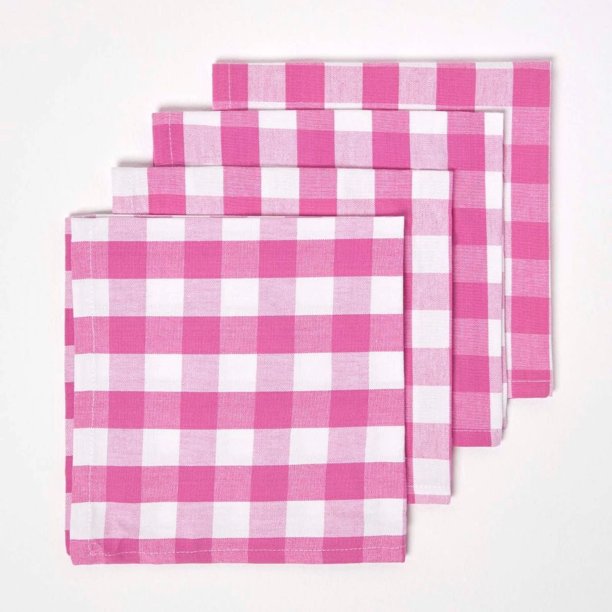 Pink Karierte Stoffservietten Aus Baumwolle Im 4er Pack 1 Pink Karierte Stoffservietten Aus Baumwolle Im 4er Pack