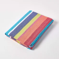 Gestreifte Baumwoll-Tischdecke, Bunt 10 Gestreifte Baumwoll-Tischdecke, Bunt -Homescapes Sale Haus kt1132c 05