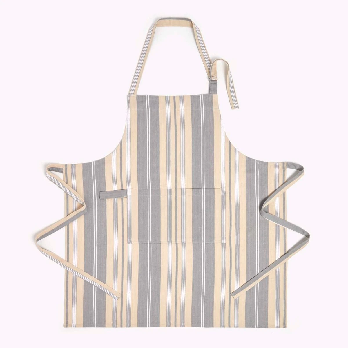 Küchenschürze Oxford Grau Gestreift 1 Küchenschürze Oxford Grau Gestreift