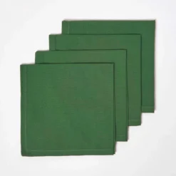 Stoffservietten Aus Baumwolle, 4er-Set, Dunkelgrün
