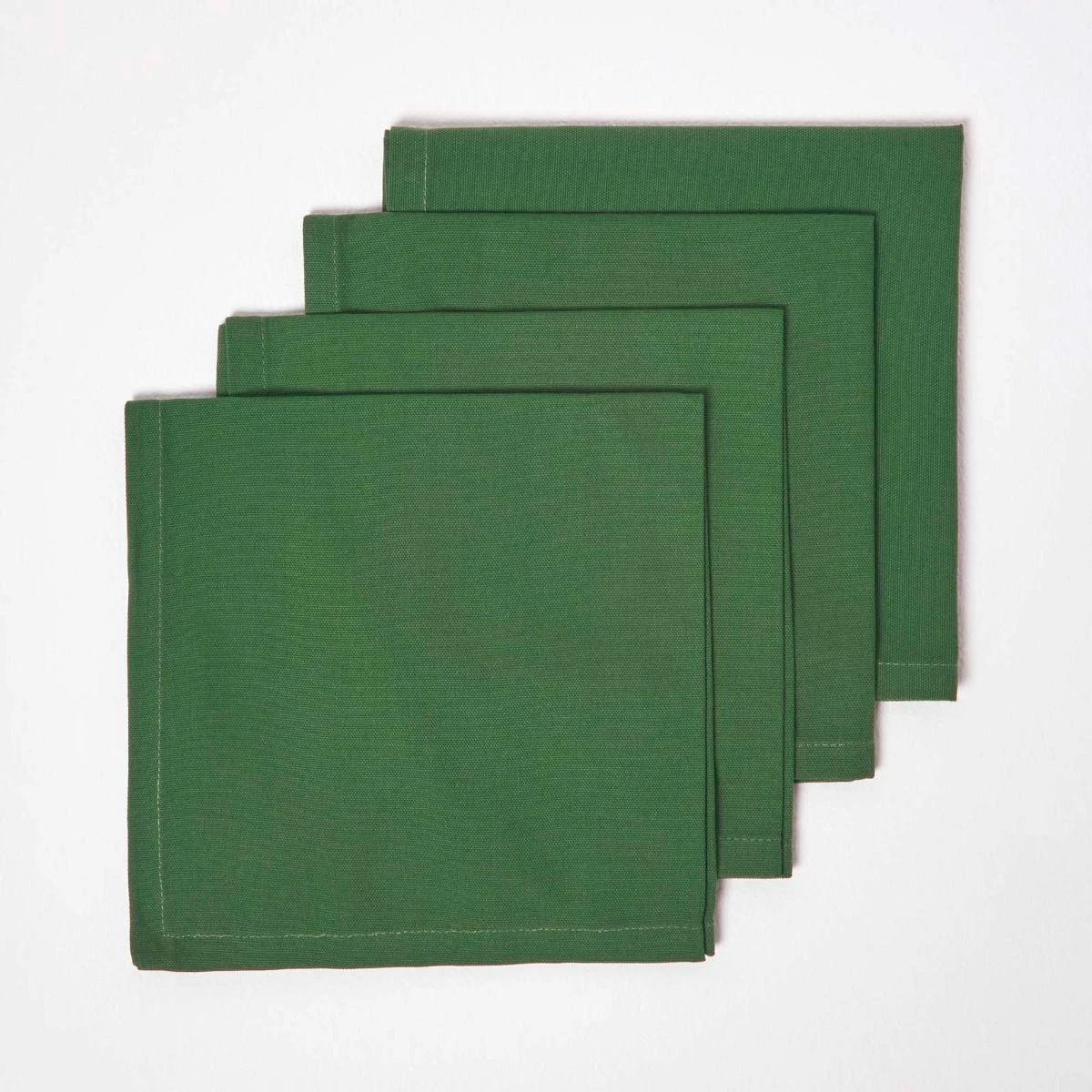 Stoffservietten Aus Baumwolle, 4er-Set, Dunkelgrün 1 Stoffservietten Aus Baumwolle, 4er-Set, Dunkelgrün