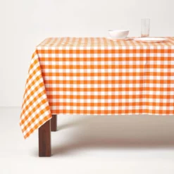 Orange Karierte Tischdecke Aus 100% Baumwolle -Homescapes Sale Haus kt1226c 04