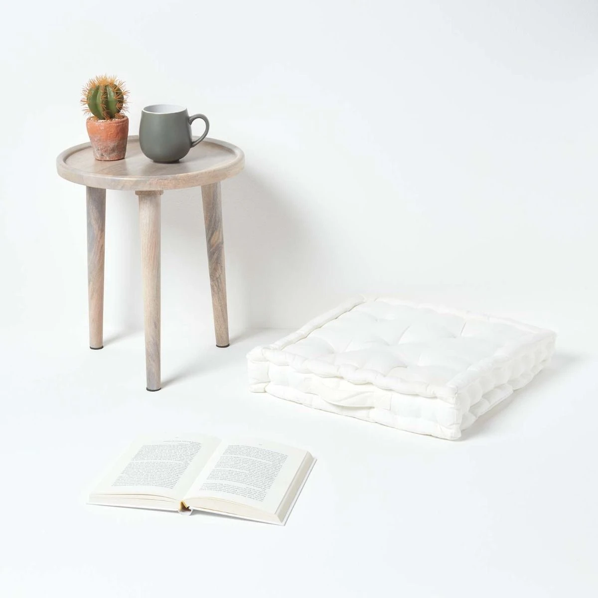 Sitzkissen Unifarben Naturweiss 2 Sitzkissen Unifarben Naturweiss – Bild 2