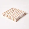 Sitzkissen Breite Streifen Beige 100% Baumwolle