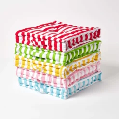 Sitzkissen Breite Streifen Blau 100% Baumwolle 11 Sitzkissen Breite Streifen Blau 100% Baumwolle -Homescapes Sale Haus kt1313 06 2