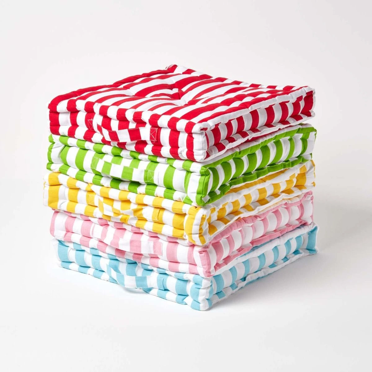 Sitzkissen Breite Streifen Rosa 100% Baumwolle 6 Sitzkissen Breite Streifen Rosa 100% Baumwolle – Bild 6