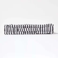 Sitzkissen Dünne Streifen Schwarz 100% Baumwolle -Homescapes Sale Haus kt1323 05