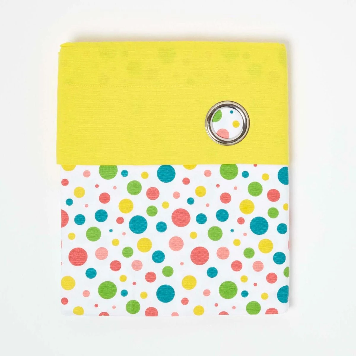 Gardinen Mit Ösen Polka Dots & Streifen Bunt Im 2er Set 100% Baumwolle 2 Gardinen Mit Ösen Polka Dots & Streifen Bunt Im 2er Set 100% Baumwolle – Bild 2