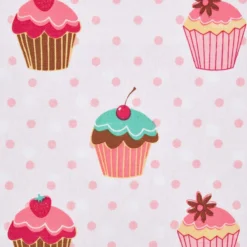 Gardinen Mit Ösen Cup Cakes Rosa Blau Im 2er Set 100% Baumwolle -Homescapes Sale Haus kt1393 3 3