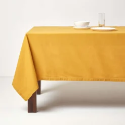 Tischdecke Senfgelb 100% Baumwolle -Homescapes Sale Haus kt1440c 04 4