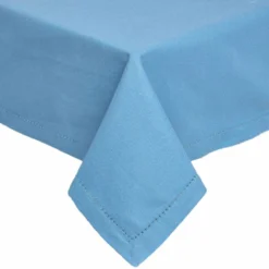 Tischdecke Himmelblau 100% Baumwolle