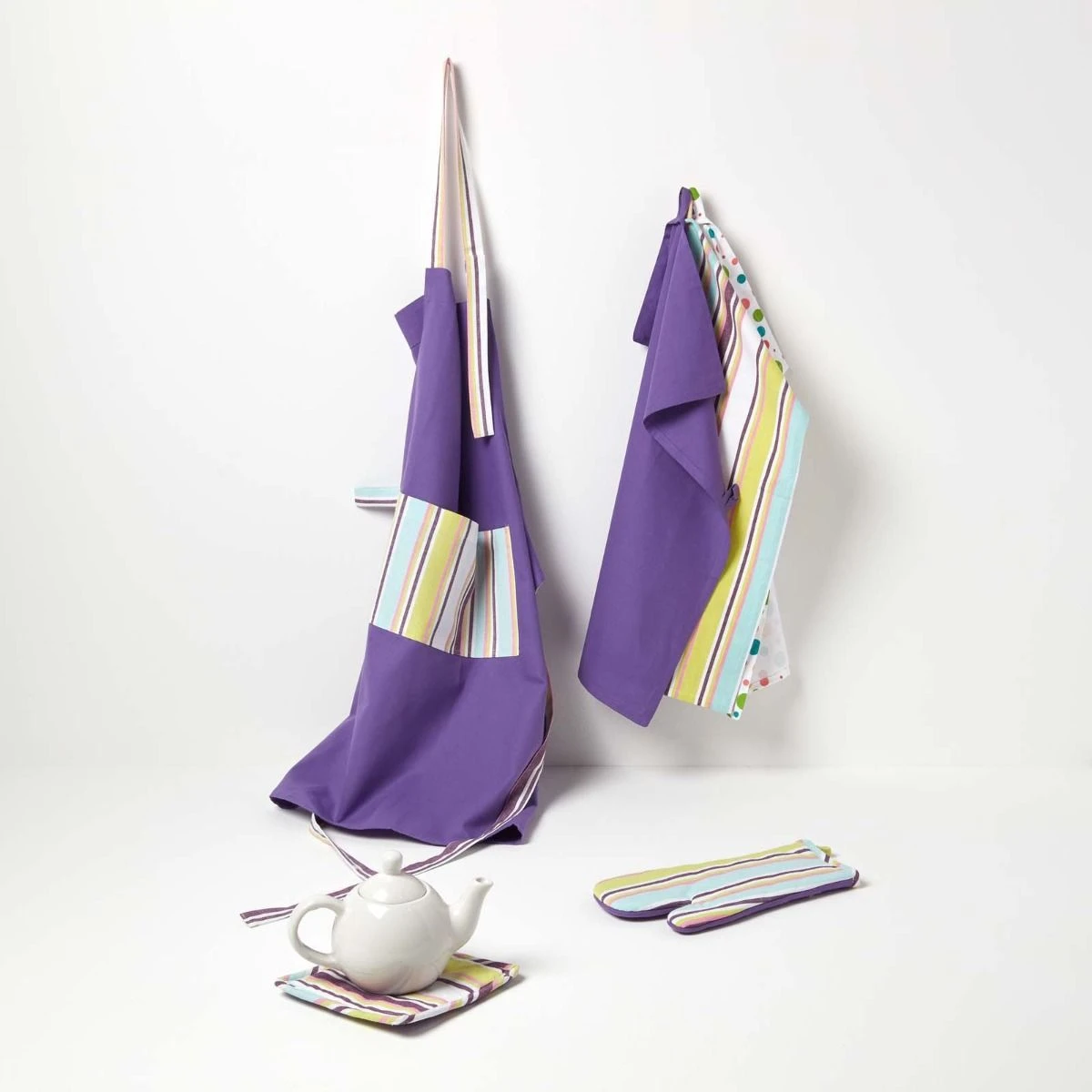 Küchenschürze Unifarben Lila 5 Küchenschürze Unifarben Lila – Bild 5