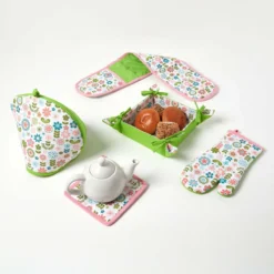 Brotkorb Stoff Wendemuster Retro Blumen -Homescapes Sale Haus kt1573 05