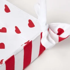 Brotkorb Stoff Wendemuster Herzen Rot -Homescapes Sale Haus kt1579 04