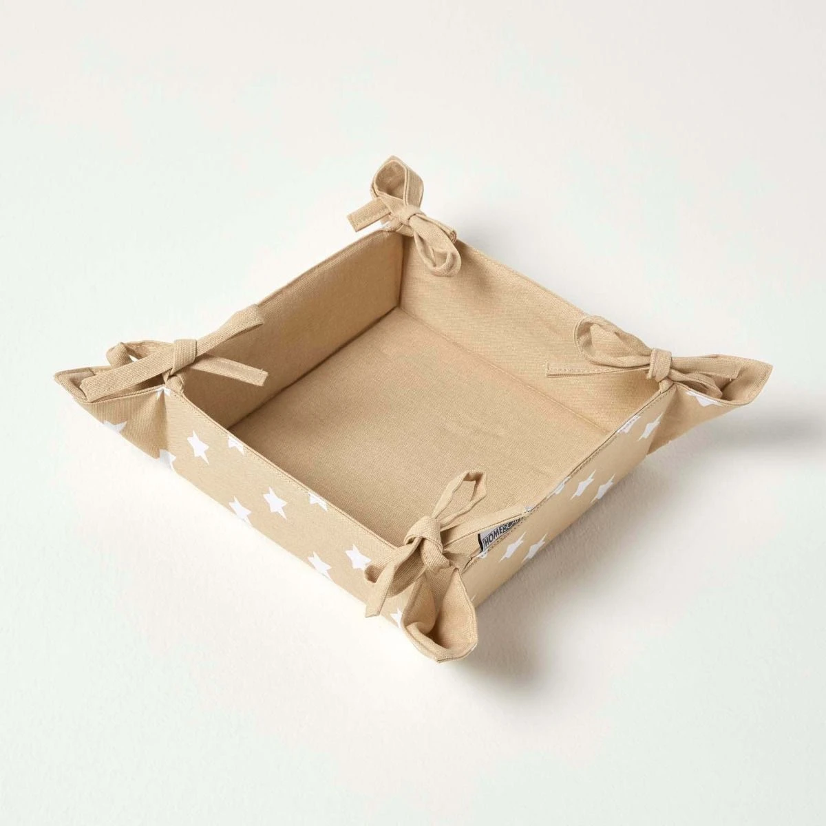 Brotkorb Stoff Wendemuster Sterne Beige Design 2 Brotkorb Stoff Wendemuster Sterne Beige Design – Bild 2