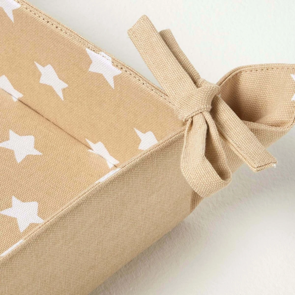 Brotkorb Stoff Wendemuster Sterne Beige Design 4 Brotkorb Stoff Wendemuster Sterne Beige Design – Bild 4