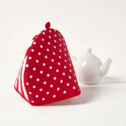 Teekannenwärmer Polka Dots Rot Design Tea Cosy -Homescapes Sale Haus kt1599 03