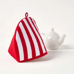 Teekannenwärmer Breite Streifen Rot Design Tea Cosy -Homescapes Sale Haus kt1600 03