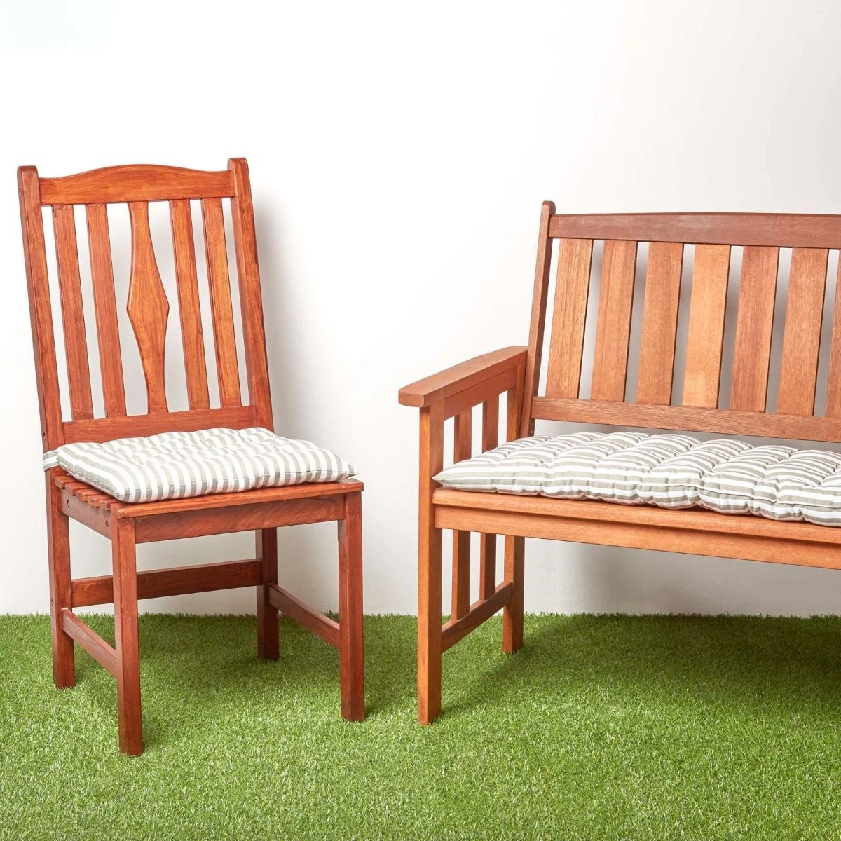 Bankauflage Mit Streifen, 100% Baumwolle, Grau 6 Bankauflage Mit Streifen, 100% Baumwolle, Grau – Bild 6