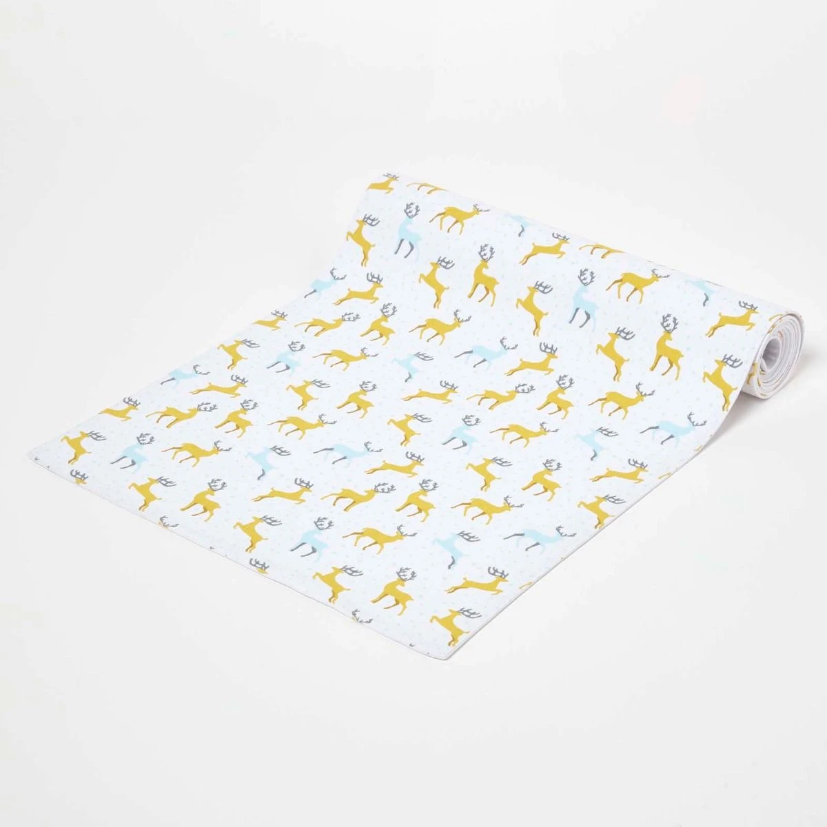 Weihnachtstischläufer Majestätischer Hirsch, Grau-gelb 2 Weihnachtstischläufer Majestätischer Hirsch, Grau-gelb – Bild 2