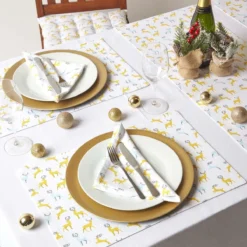 Weihnachtstischläufer Majestätischer Hirsch, Grau-gelb 9 Weihnachtstischläufer Majestätischer Hirsch, Grau-gelb -Homescapes Sale Haus kt1650a 05 1