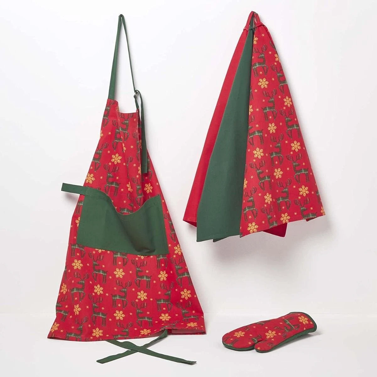 Weihnachtsschürze Rentier, Rot 5 Weihnachtsschürze Rentier, Rot – Bild 5