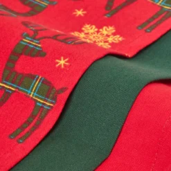 Weihnachtsgeschirrtücher Rentier, Rot, 3er-Set -Homescapes Sale Haus kt1664 04