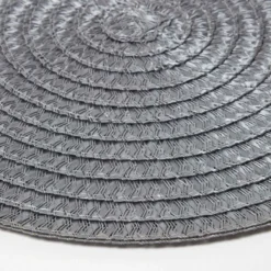 Tischset Rund Geflochten Im 4er-Set – 36 Cm, Grau -Homescapes Sale Haus kt1702a 3