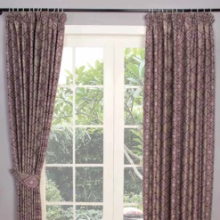 Blickdichte Jacquard Vorhänge Mit Kräuselband Marbela Aztec Malve