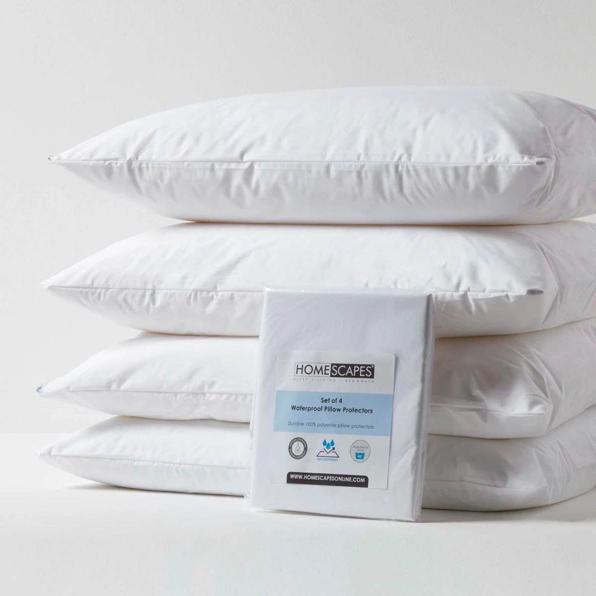 4er-Set Wasserdichte Kopfkissen-Schonbezüge 1 4er-Set Wasserdichte Kopfkissen-Schonbezüge