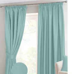 Verdunklungsvorhang Kräuselband, Chevron, Pastellblau