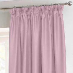 Verdunklungsvorhang Kräuselband, Chevron, Rosa -Homescapes Sale Haus pastel pink herringbone pencil pleat 3 9