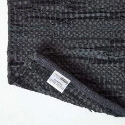 Schwarzer Leder-Webteppich Denver 9 Schwarzer Leder-Webteppich Denver -Homescapes Sale Haus ru1122 05