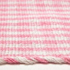 Pink-weiß Karierter Handgewebter Teppich Aus Baumwolle -Homescapes Sale Haus ru1169 04