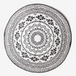 Doppelseitiger Außenteppich Mit Muster, 180 X 180 Cm, Schwarz-weiß 10 Doppelseitiger Außenteppich Mit Muster, 180 X 180 Cm, Schwarz-weiß -Homescapes Sale Haus ru1330 5