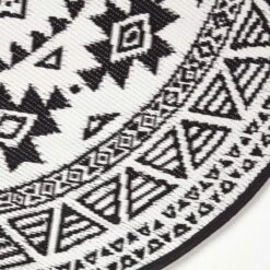 Doppelseitiger Außenteppich Mit Muster, 180 X 180 Cm, Schwarz-weiß 11 Doppelseitiger Außenteppich Mit Muster, 180 X 180 Cm, Schwarz-weiß -Homescapes Sale Haus ru1330 6