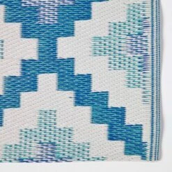 Outdoor-Teppich Mia Aus Polypropylen Mit Blauem Muster 9 Outdoor-Teppich Mia Aus Polypropylen Mit Blauem Muster -Homescapes Sale Haus ru1346 3 2