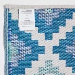 Outdoor-Teppich Mia Aus Polypropylen Mit Blauem Muster 12 Outdoor-Teppich Mia Aus Polypropylen Mit Blauem Muster -Homescapes Sale Haus ru1346 6 2