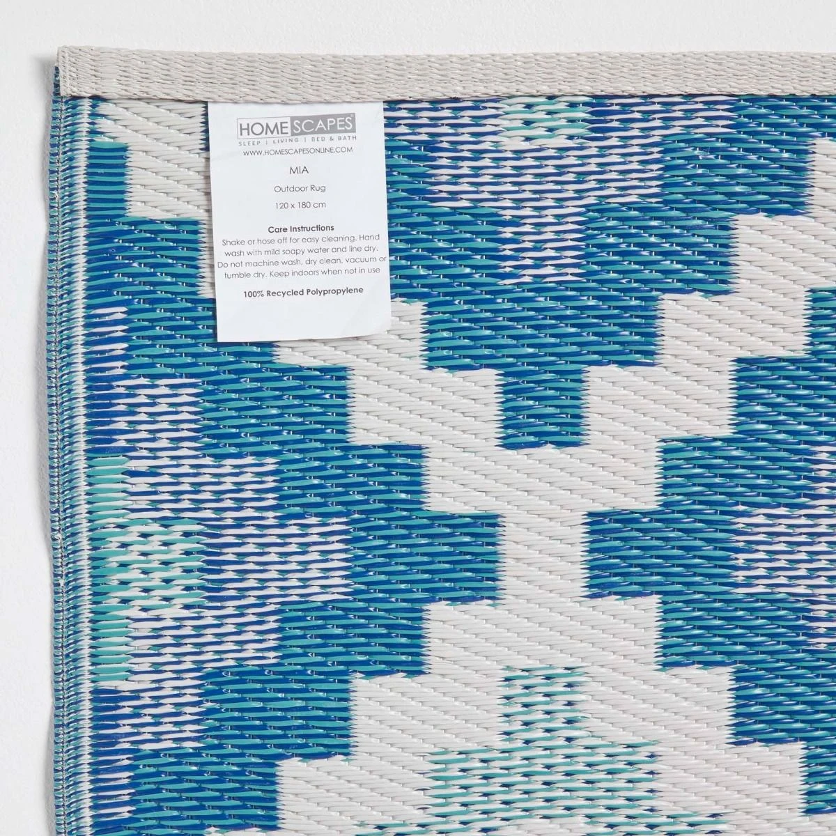 Outdoor-Teppich Mia Aus Polypropylen Mit Blauem Muster 6 Outdoor-Teppich Mia Aus Polypropylen Mit Blauem Muster – Bild 6