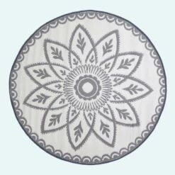 Homescapes Runder Outdoor-Teppich Henna Mit Mandala-Muster, 180 Cm