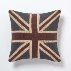 Jaquard Union Jack-Kissenbezug